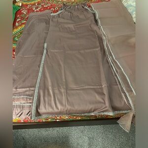 Elegant Brown stylish suit set with dupatta